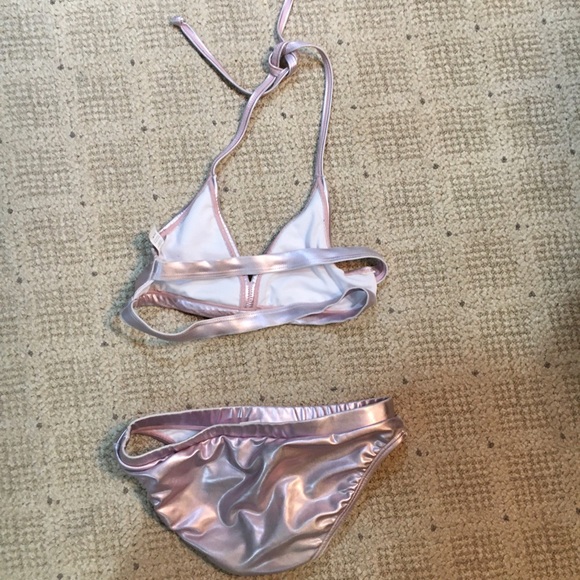 SOLD!!! Limeapple Pink Shimmery Bikini. - Picture 4 of 5